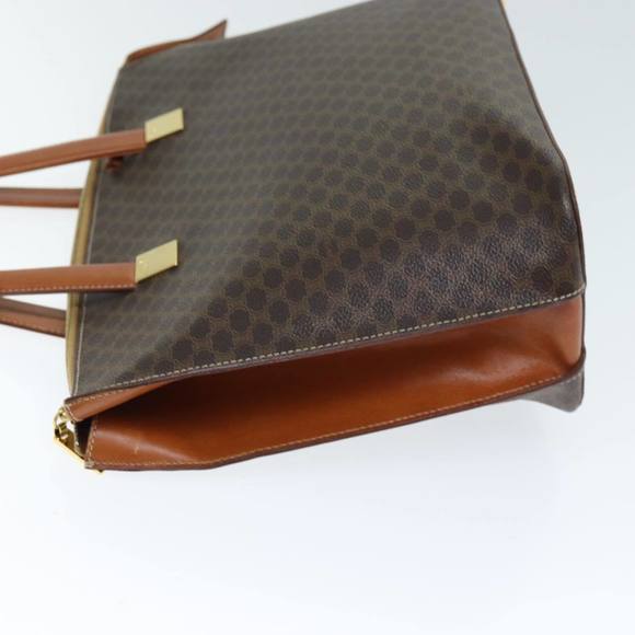 CELINE Macadam Canvas Hand Bag PVC 2way Brown Auth 74548 - Picture 4 of 16